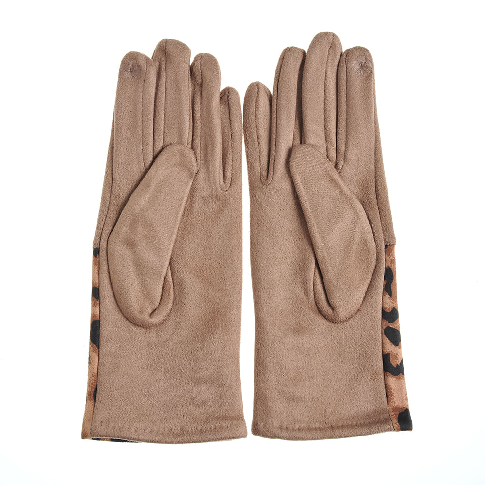 Manusi taupe cu model animal print image5