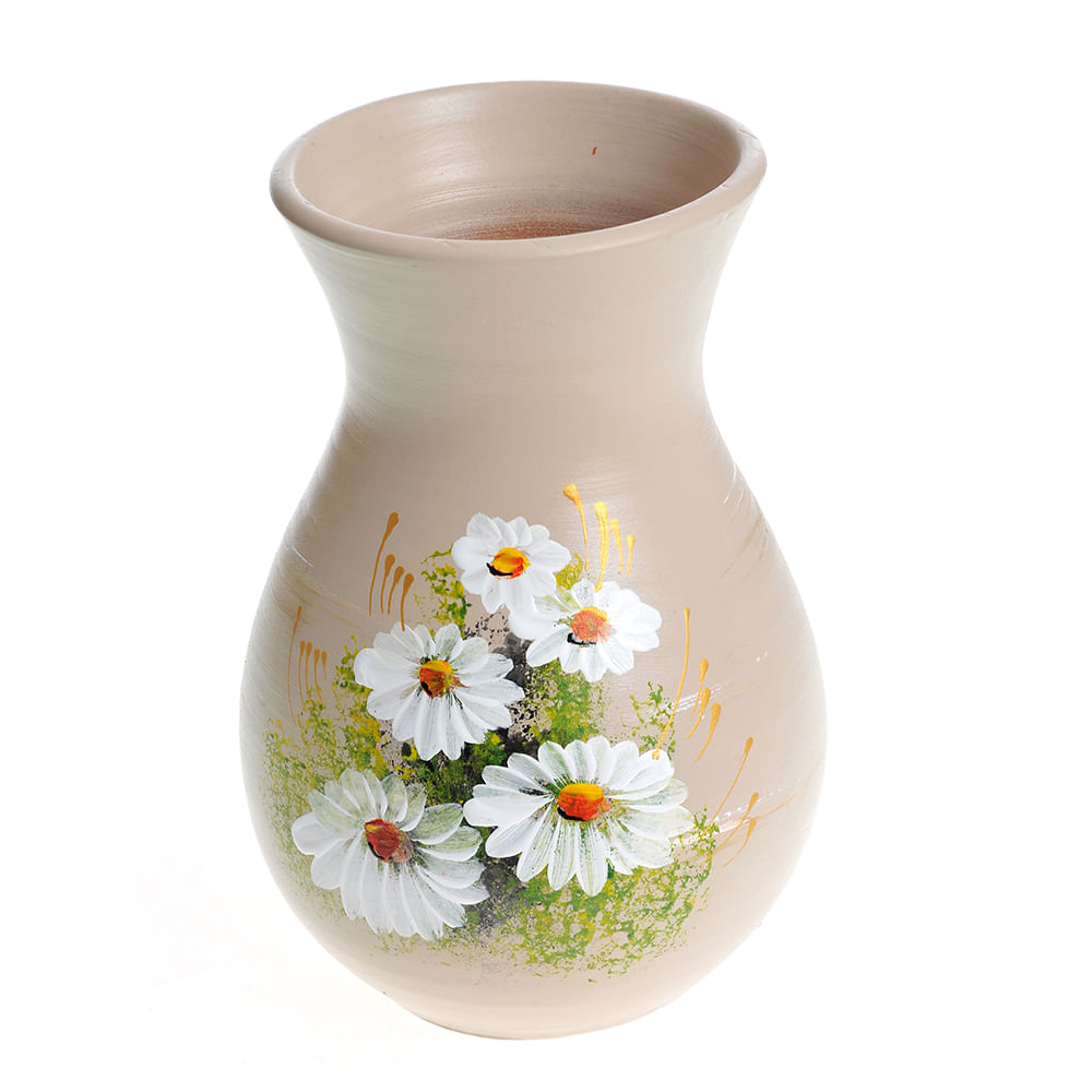 Vaza ceramica cu margarete 20 cm image1