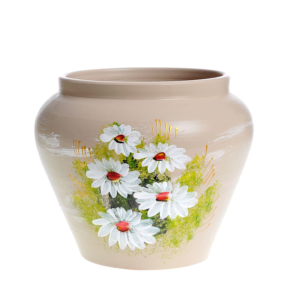 Ghiveci ceramic cu margarete 14 cm