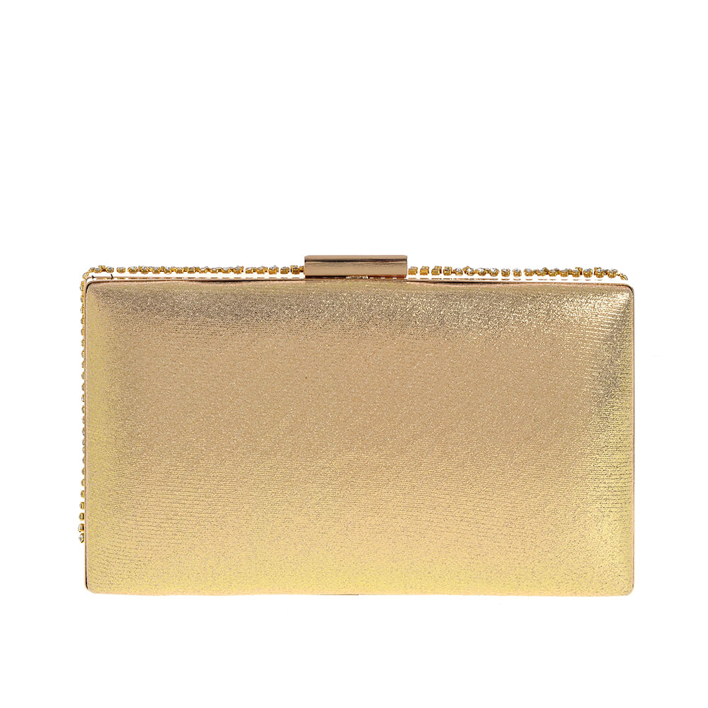 Clutch auriu cu franjuri metalici - 3 | YEO