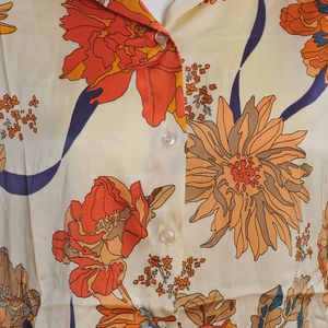 Camasa multicolora cu imprimeu floral
