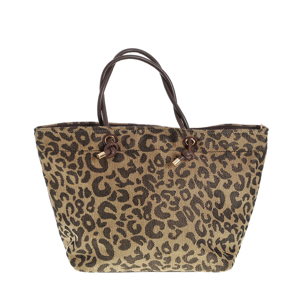 Geanta din bumbac cu model animal print