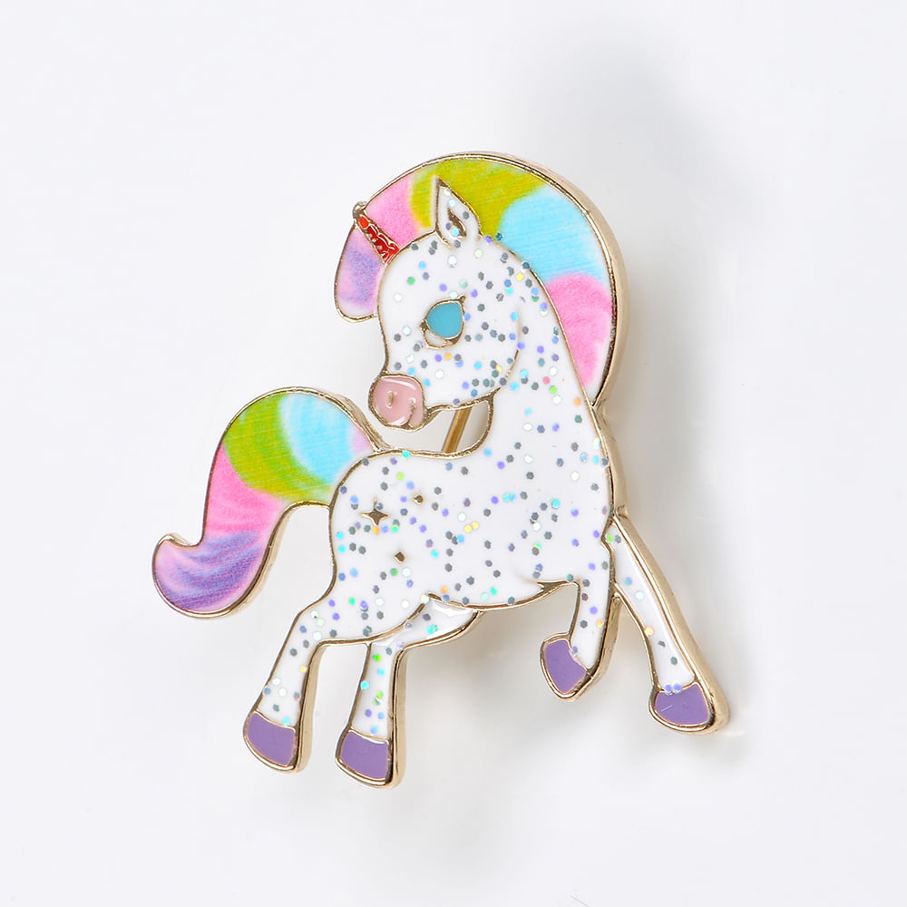 Brosa martisor unicorn alb - 2 | YEO