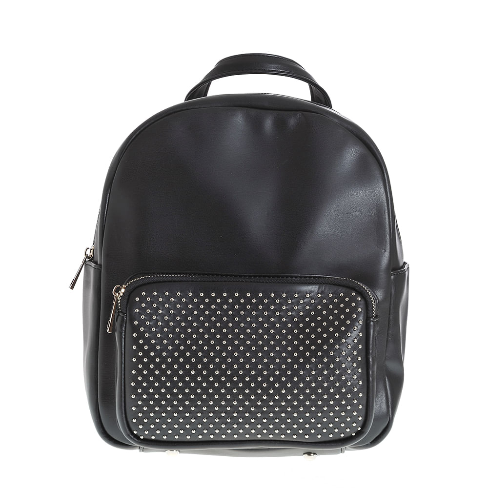 Rucsac negru cu nituri metalice - 1 | YEO