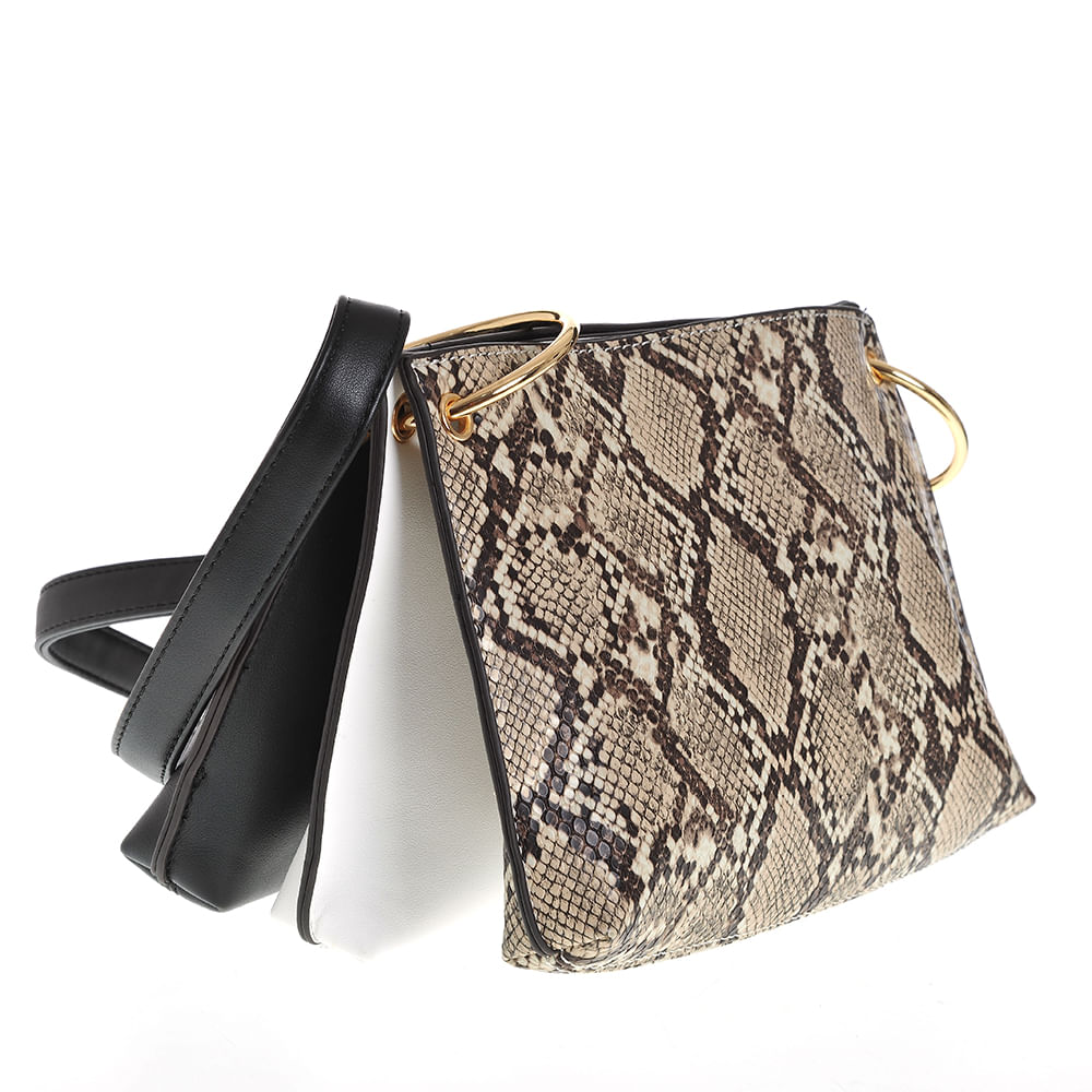 Geanta crossbody din piele ecologica cu model animal print