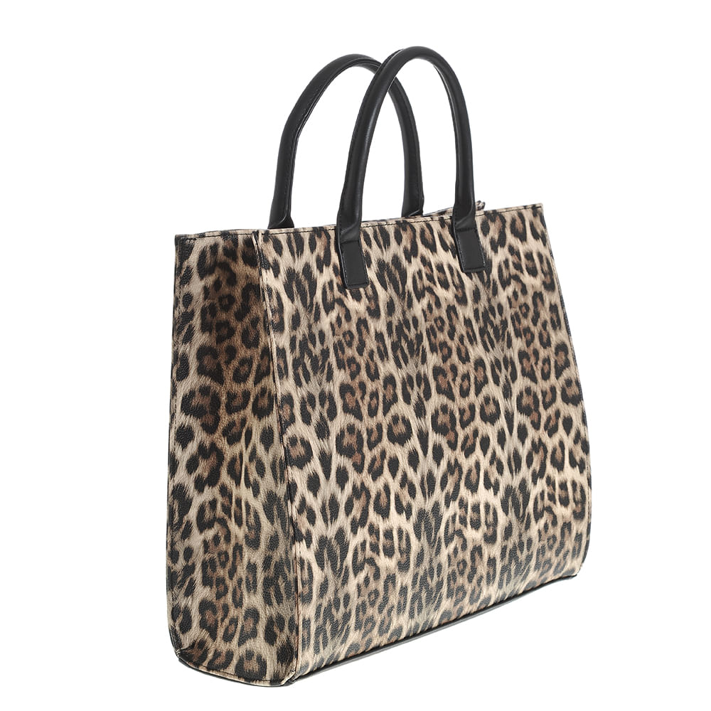 Geanta shopper cu model animal print - 1 | YEO