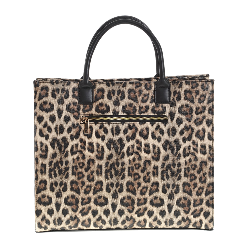 Geanta shopper cu model animal print - 2 | YEO