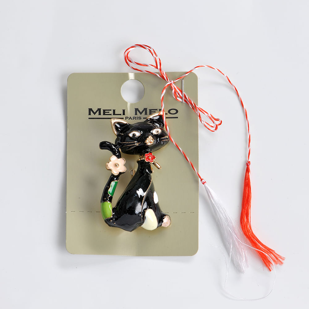 Brosa martisor pisica neagra - 3 | YEO