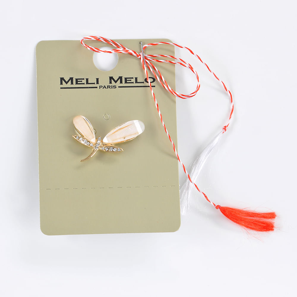 Brosa martisor libelula aurie - 4 | YEO