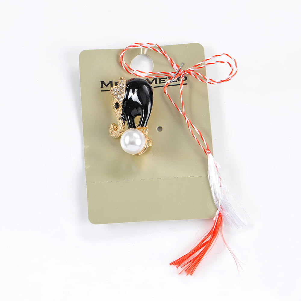 Brosa martisor elefant negru - 4 | YEO