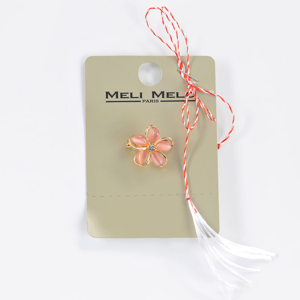 Brosa martisor floare roz - 4 | YEO