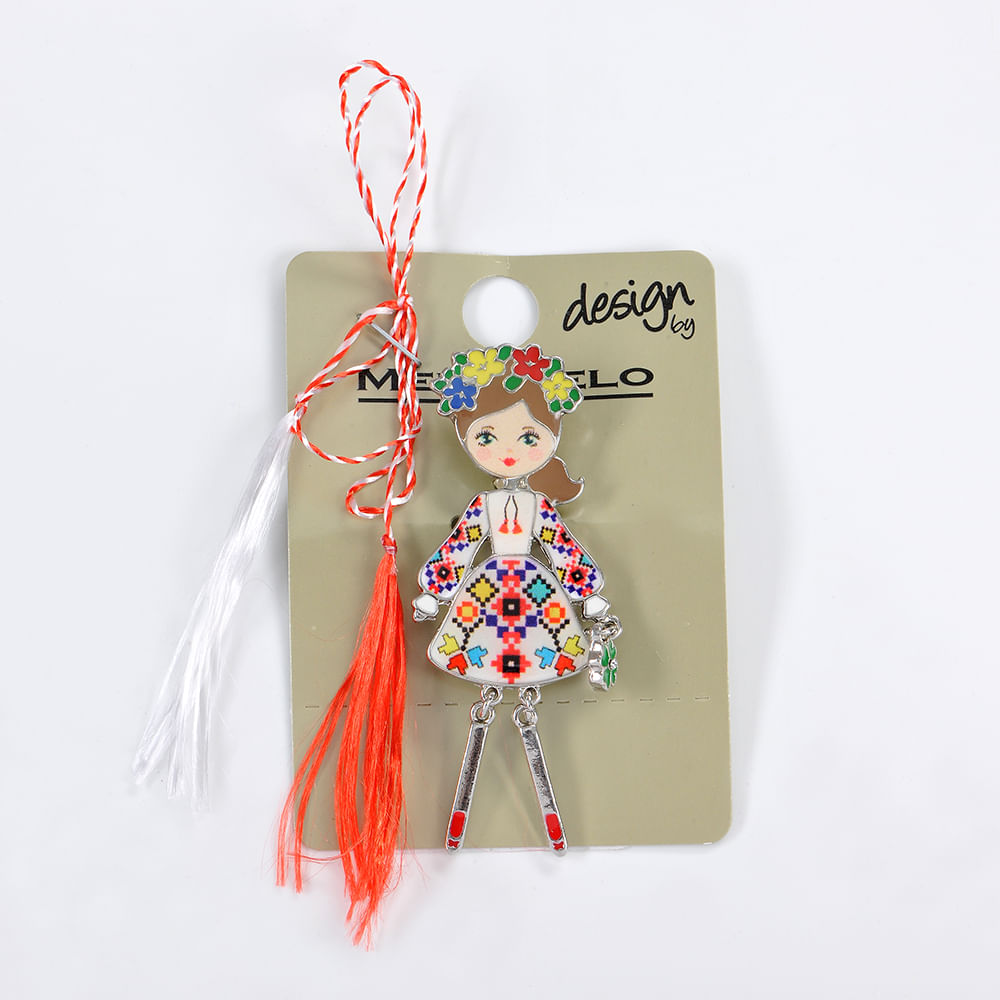 Brosa martisor fetita cu ie - 1 | YEO