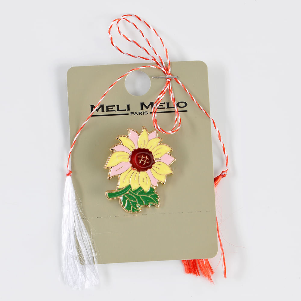 Brosa martisor floare cu petale colorate - 3 | YEO