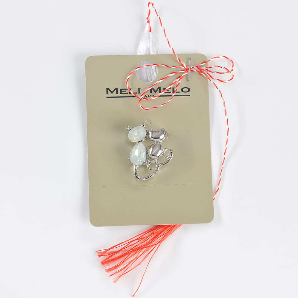 Brosa martisor cu doua pisici - 3 | YEO