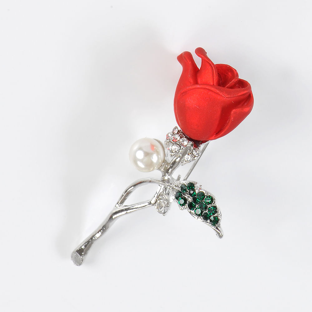 Brosa martisor trandafir rosu - 2 | YEO