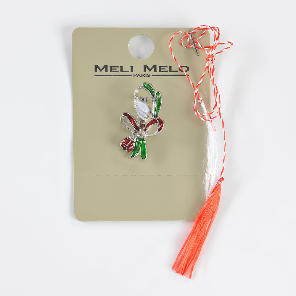 Brosa martisor ghiocel cu fundita - 3 | YEO