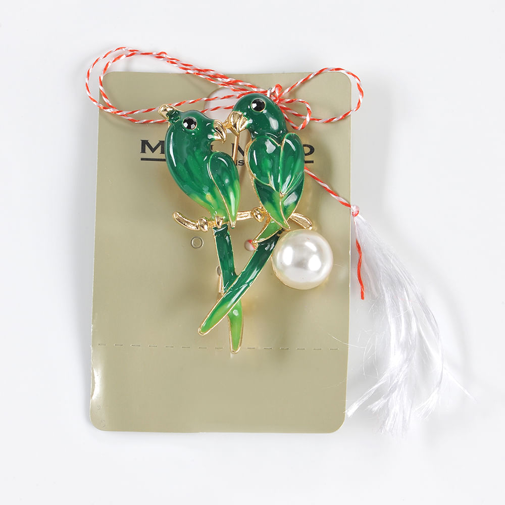 Brosa martisor cu papagali - 3 | YEO