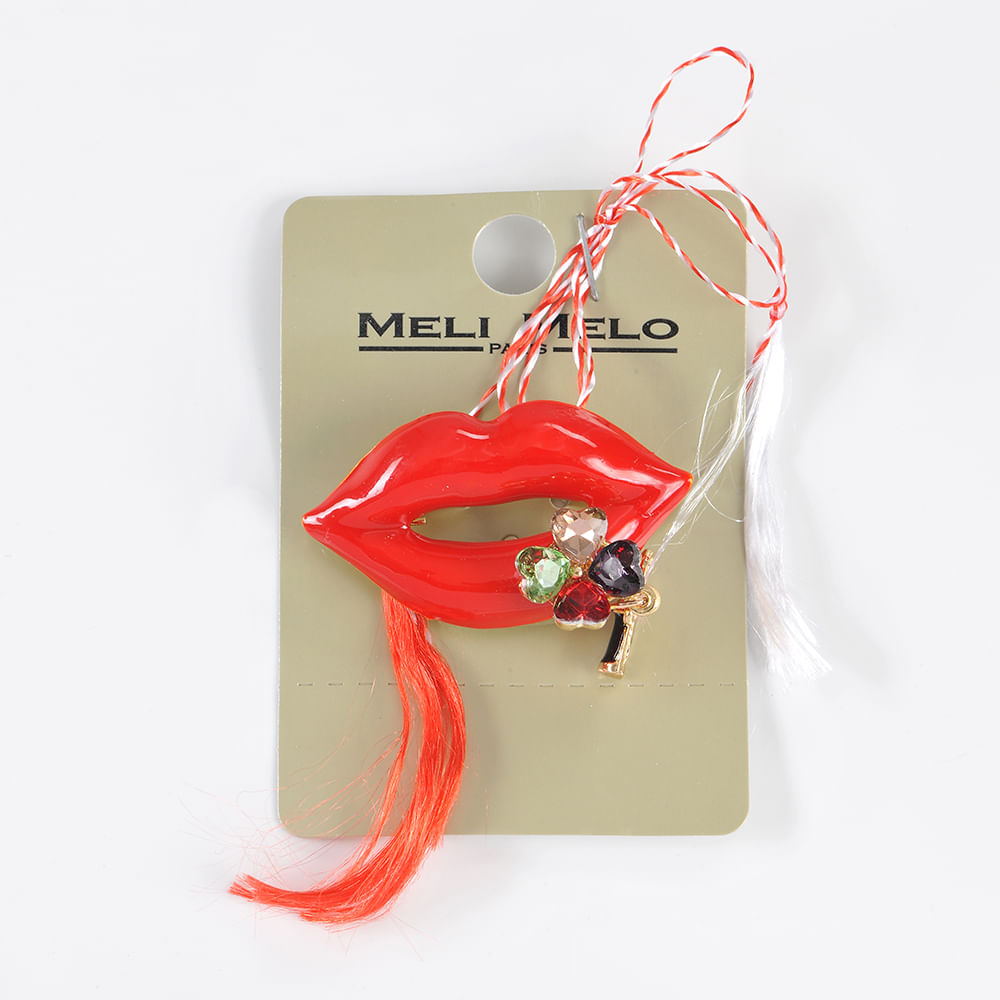 Brosa martisor buze rosii - 4 | YEO