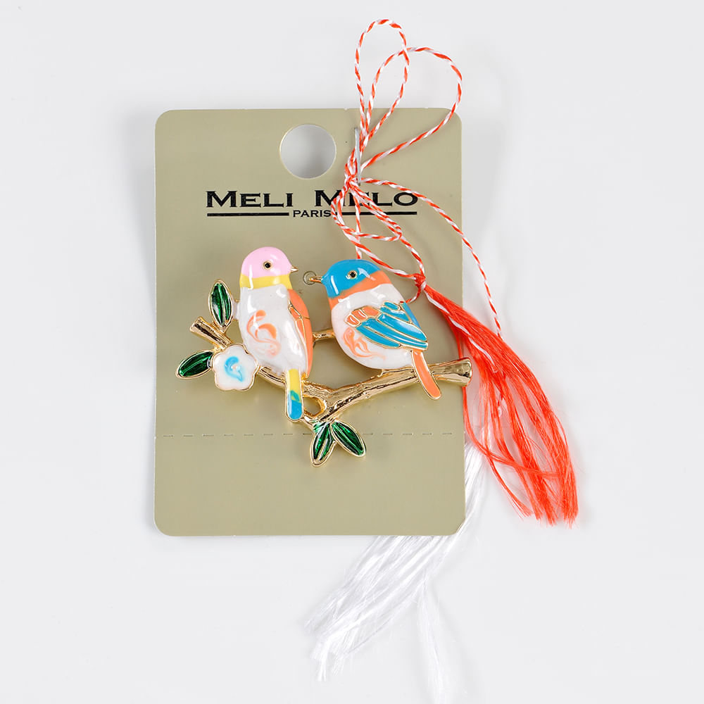 Brosa martisor pasari colorate - 3 | YEO