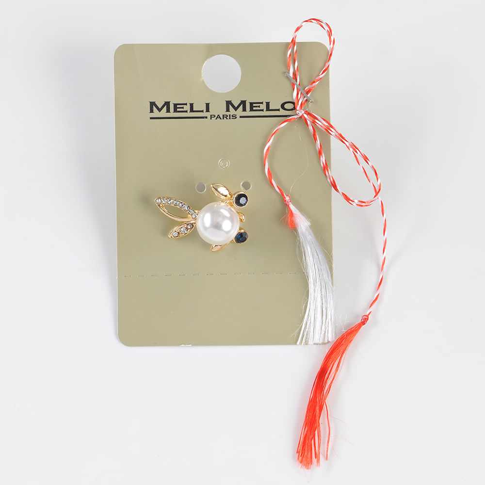 Brosa martisor peste cu perla alba - 3 | YEO