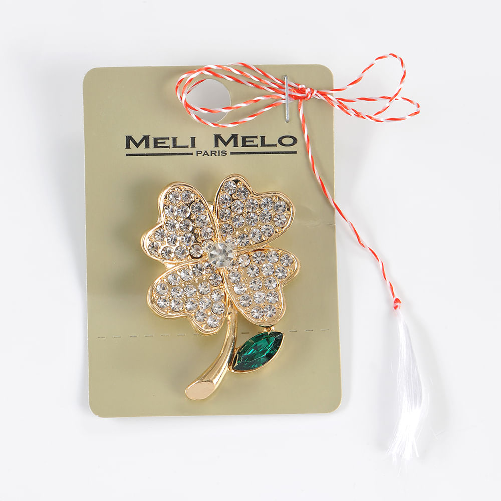 Brosa martisor trifoi auriu - 3 | YEO