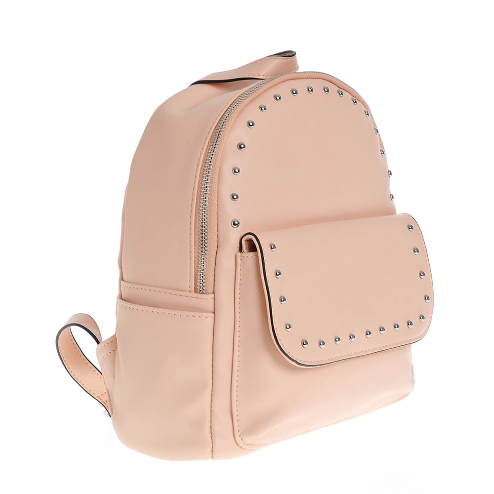 Rucsac roz cu nituri metalice - 1 | YEO