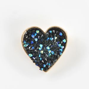 Brosa martisor inima cu pietre albastre