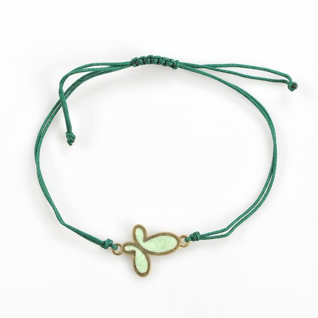 Bratara  fluture verde