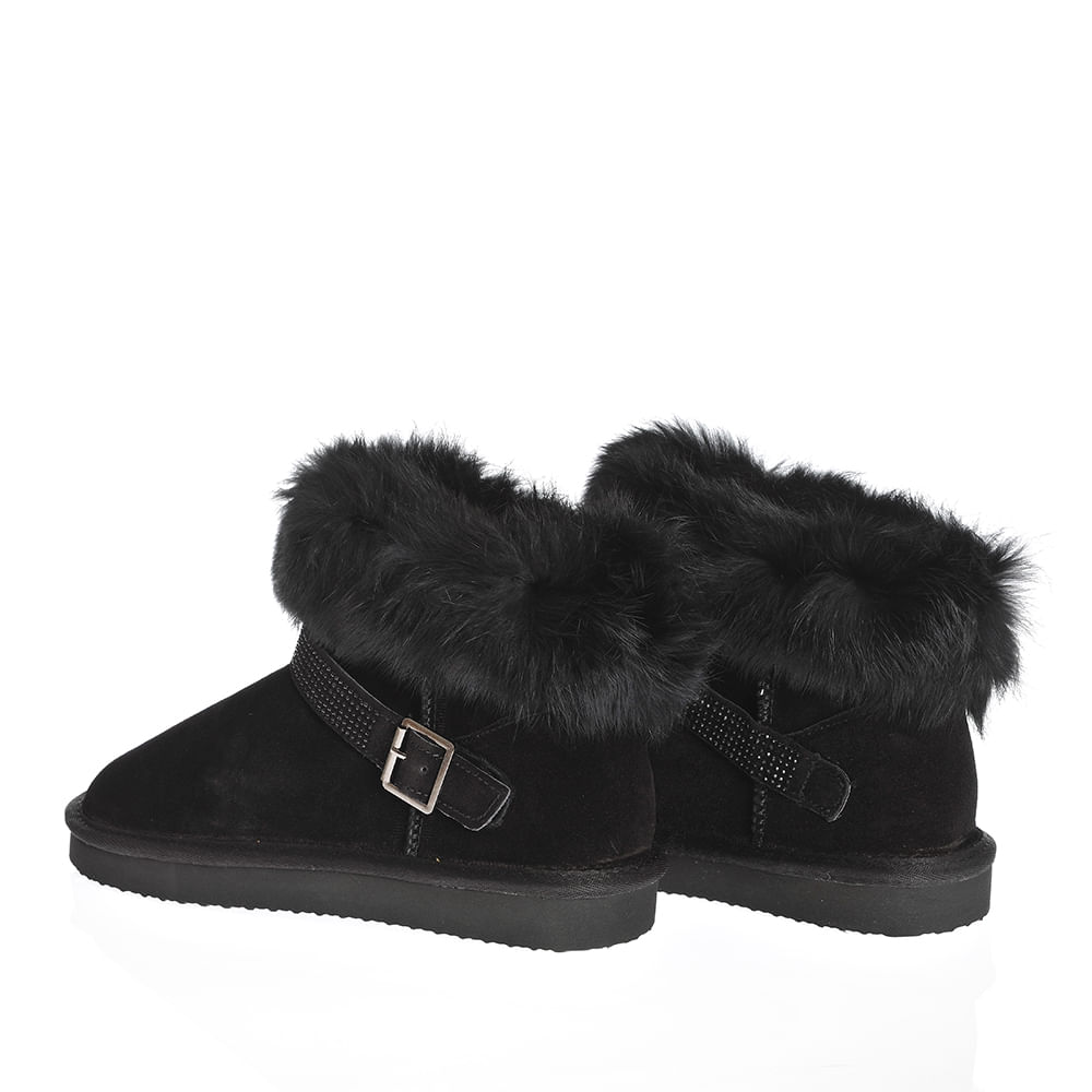 Cizme tip UGG negre - 3 | YEO