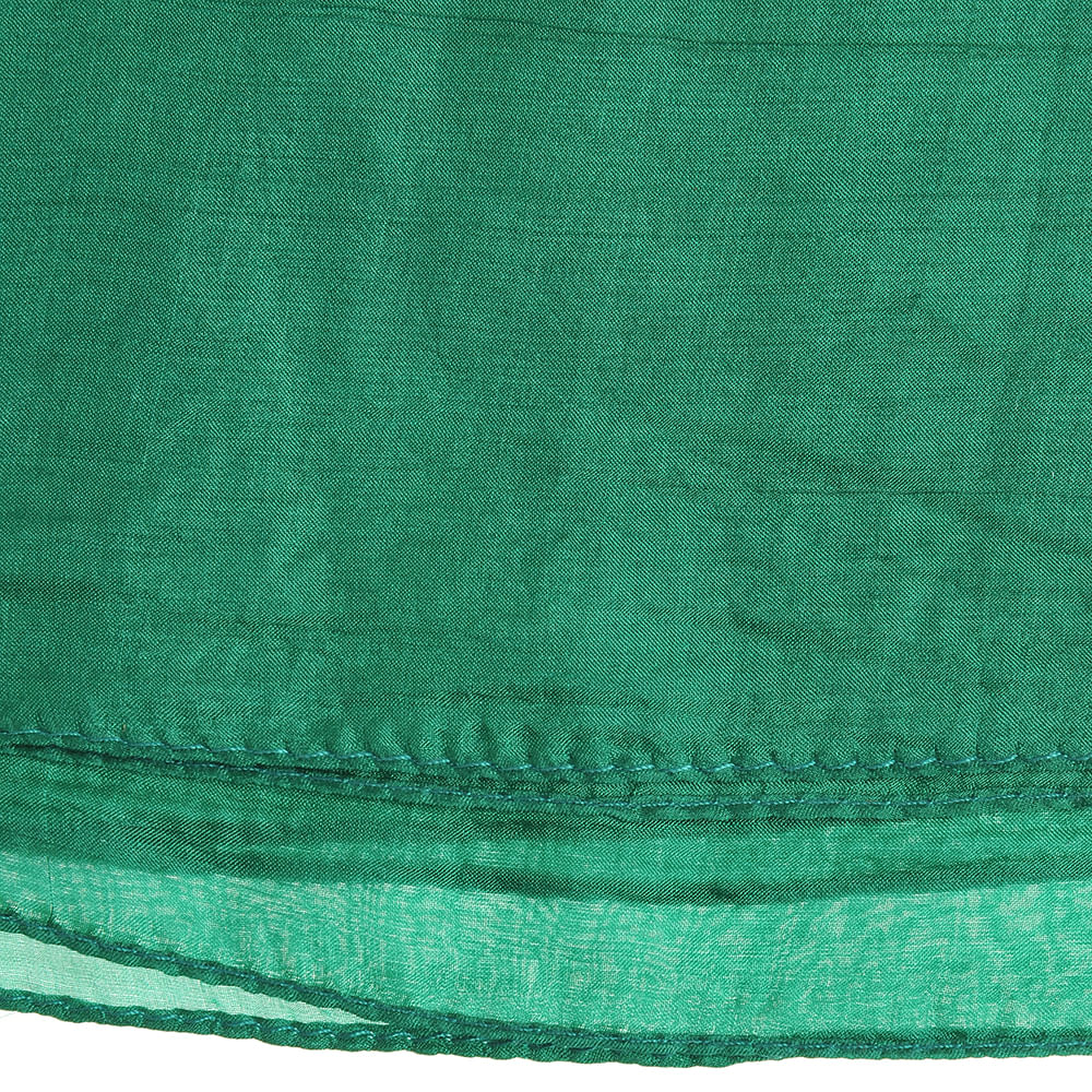 Esarfa verde din matase 30x180 cm - 2 | YEO