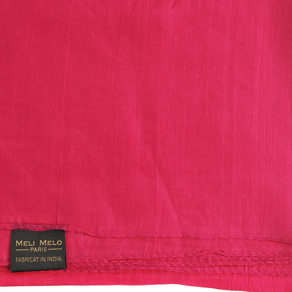 Esarfa magenta din matase 100x100 cm - 2 | YEO