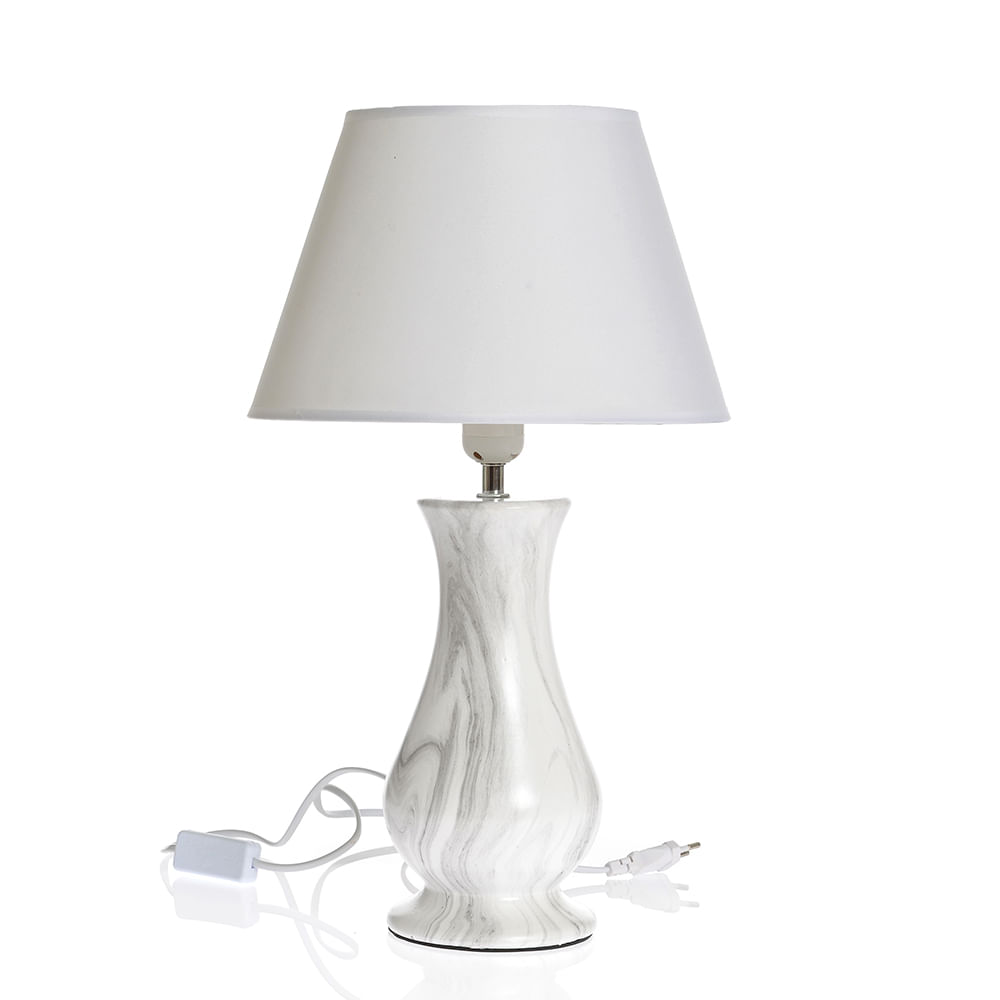 Lampa alba din ceramica 45 cm