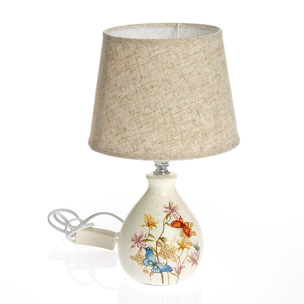 Lampa ceramica cu model floral 31 cm - 1 | YEO