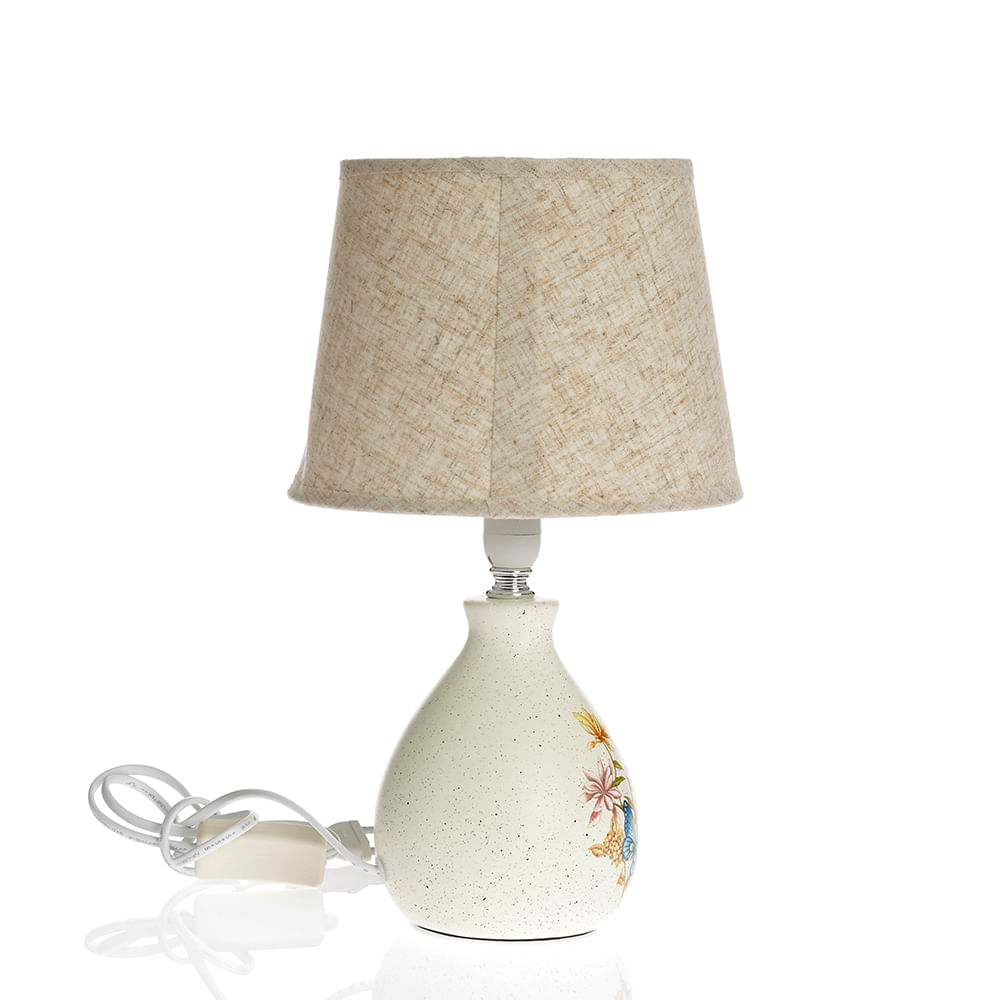 Lampa ceramica cu model floral 31 cm - 2 | YEO