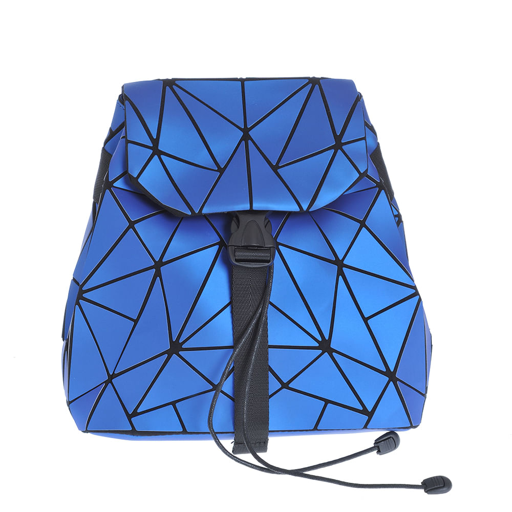 Rucsac albastru cu design geometric