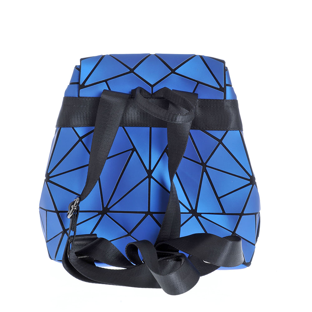 Rucsac albastru cu design geometric - 2 | YEO