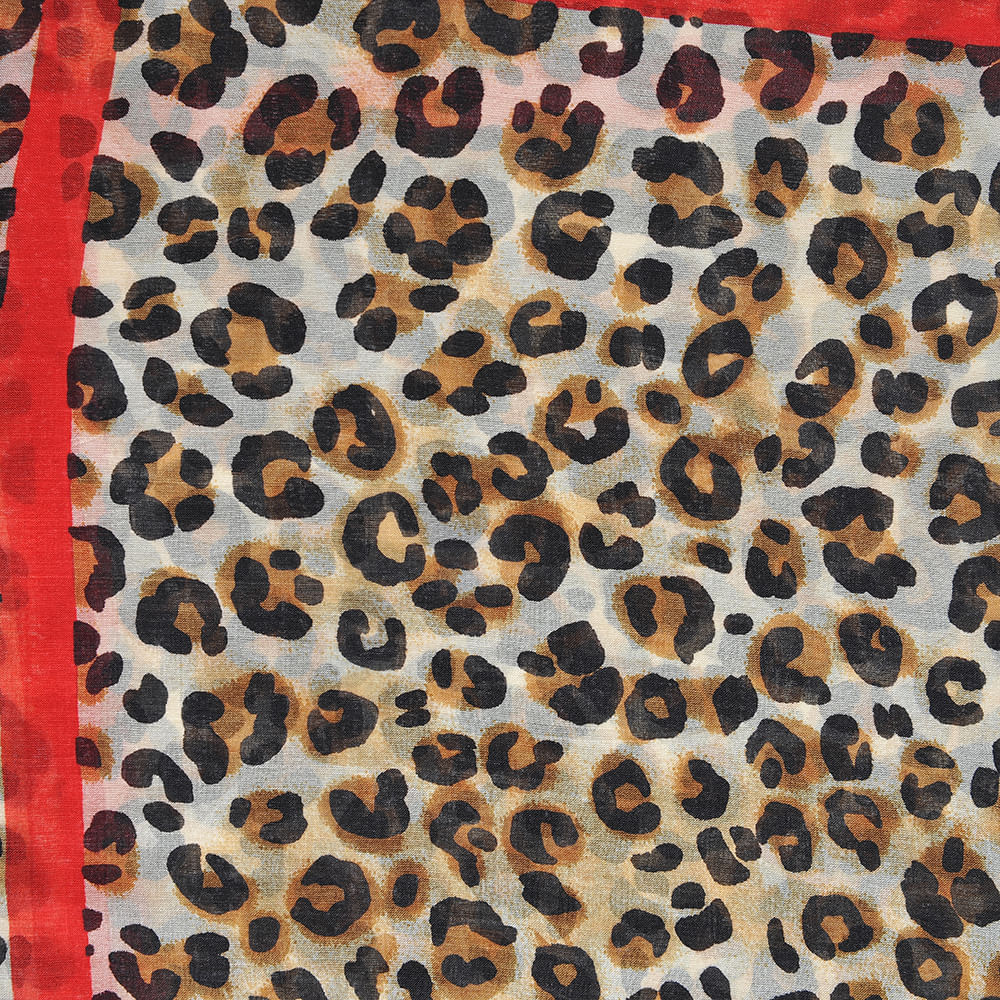 Esarfa din matase cu model animal print 50x50 cm