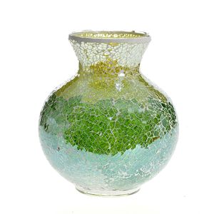 Vaza din sticla cu model mozaic 20 cm