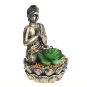 Decoratiune Buddha cu planta artificiala