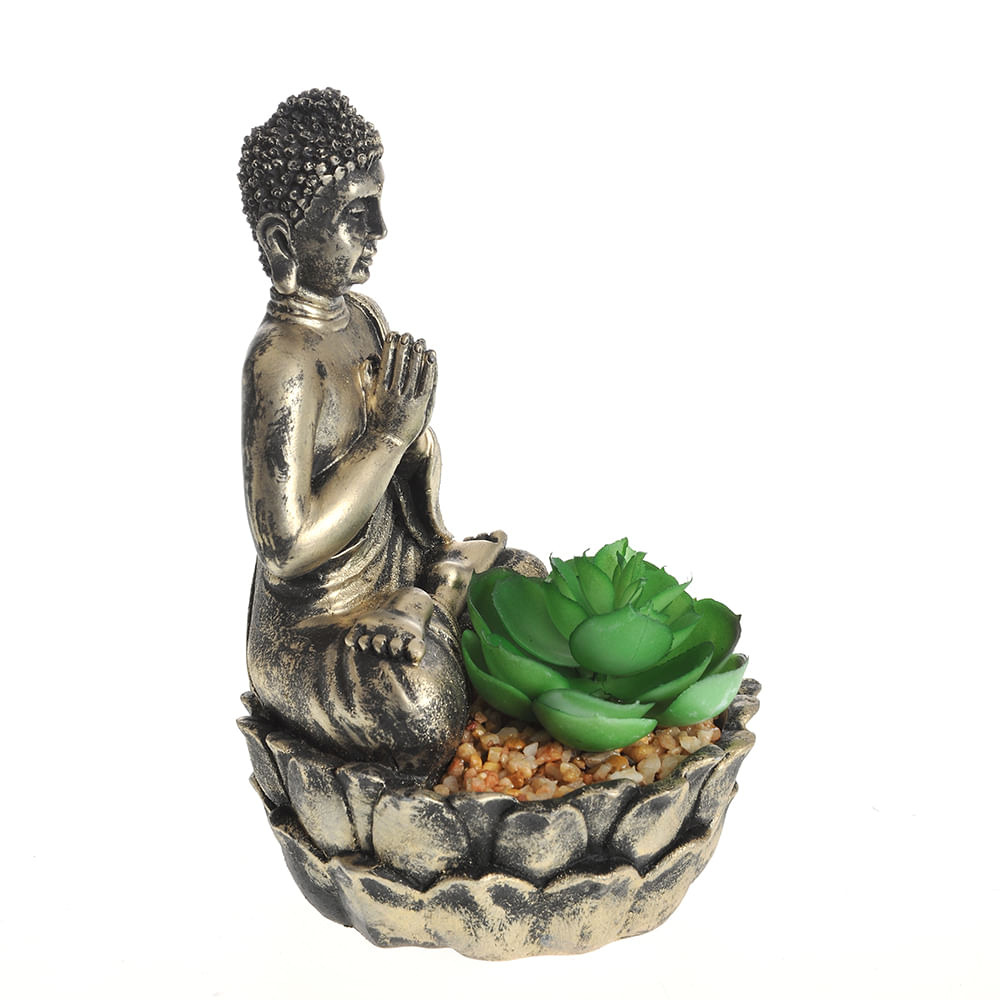 Decoratiune Buddha cu planta artificiala - 2 | YEO