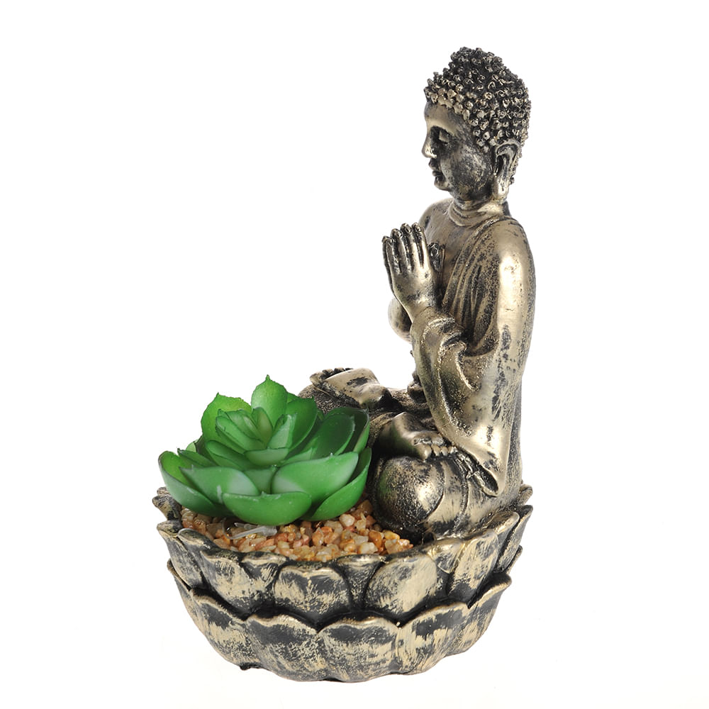 Decoratiune Buddha cu planta artificiala - 3 | YEO