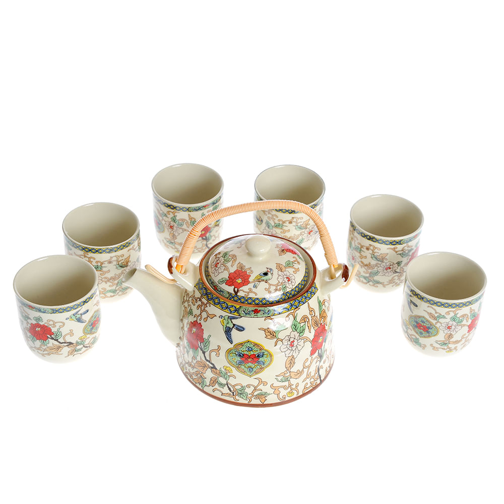 Set din ceramica cu imprimeu floral - 4 | YEO