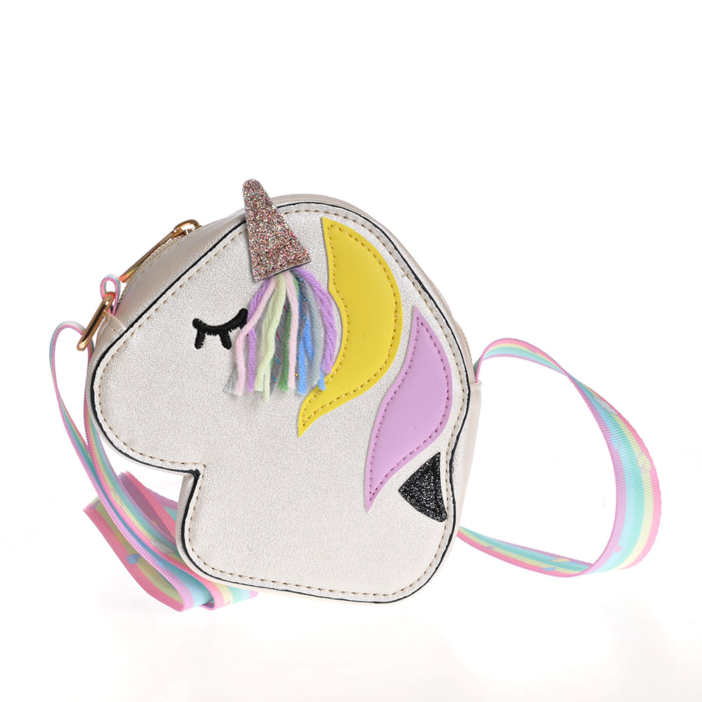 Geanta Unicorn cu bareta multicolora