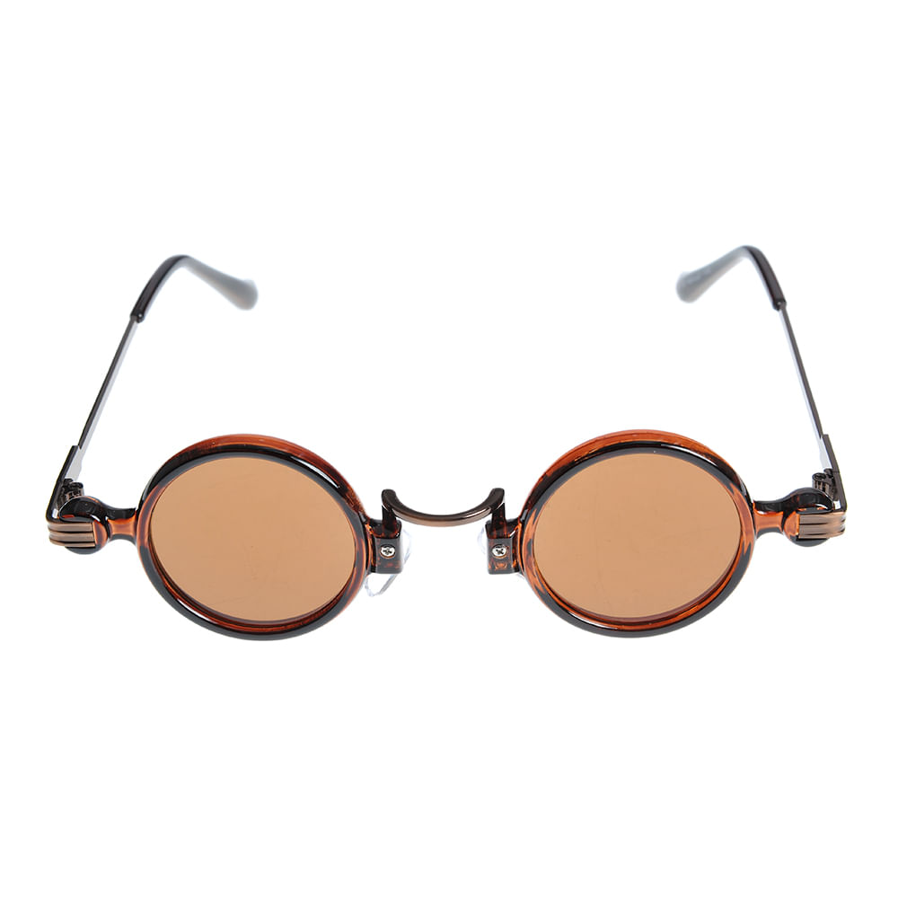 Ochelari de soare maro cu lentile rotunde - 3 | YEO