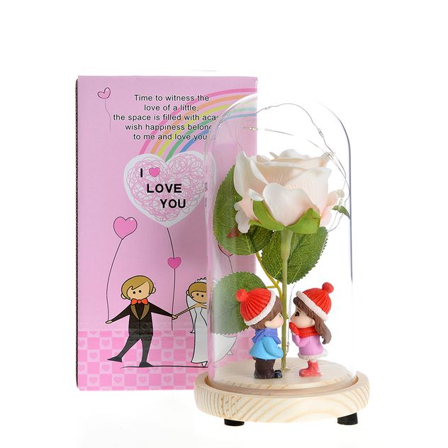 Glob decorativ cu trandafir