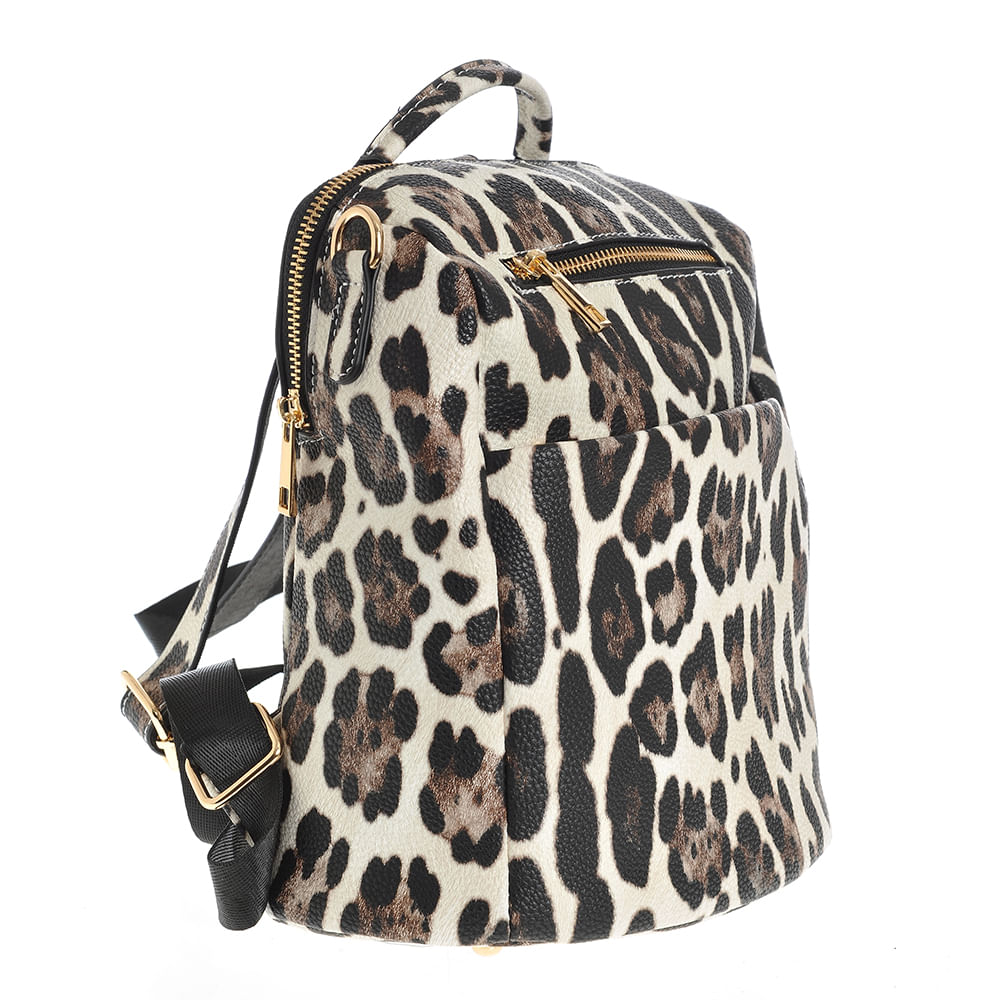 Rucsac din piele ecologica cu model animal print - 1 | YEO