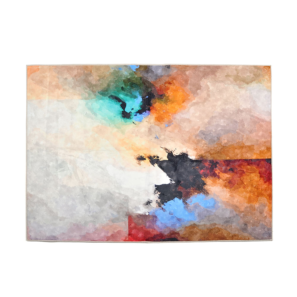 Covor multicolor cu design abstract