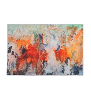 Covor multicolor cu design abstract 80x120 cm