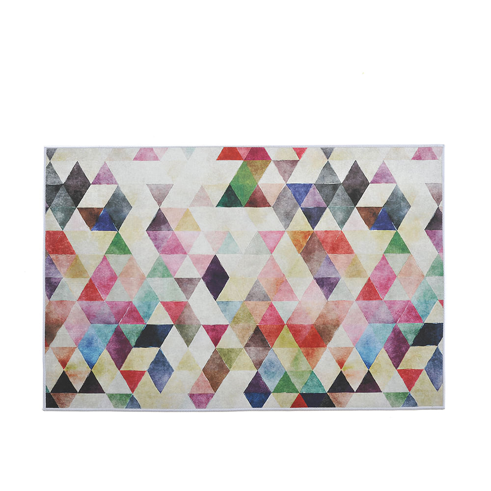 Covor multicolor cu forme geometrice