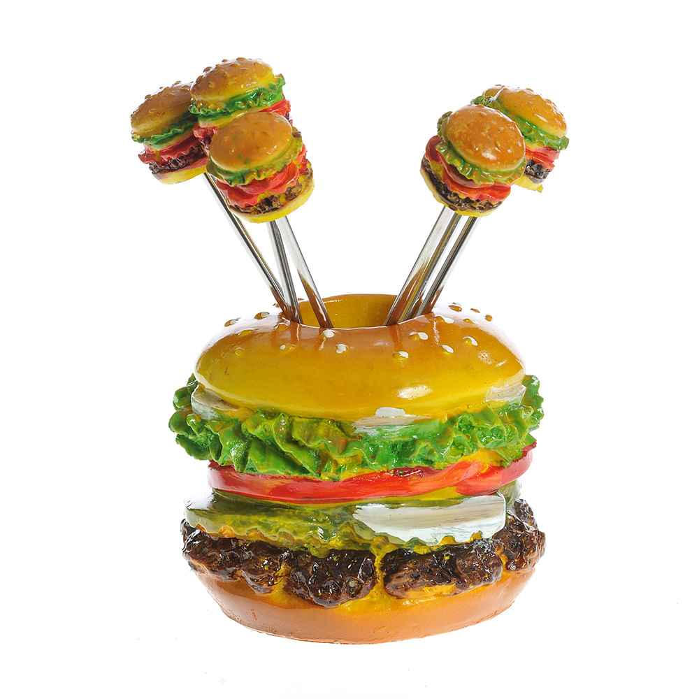 Suport burger cu 6 scobitori 11 cmSuport burger cu 6 scobitori 11 cm - 1 | YEO